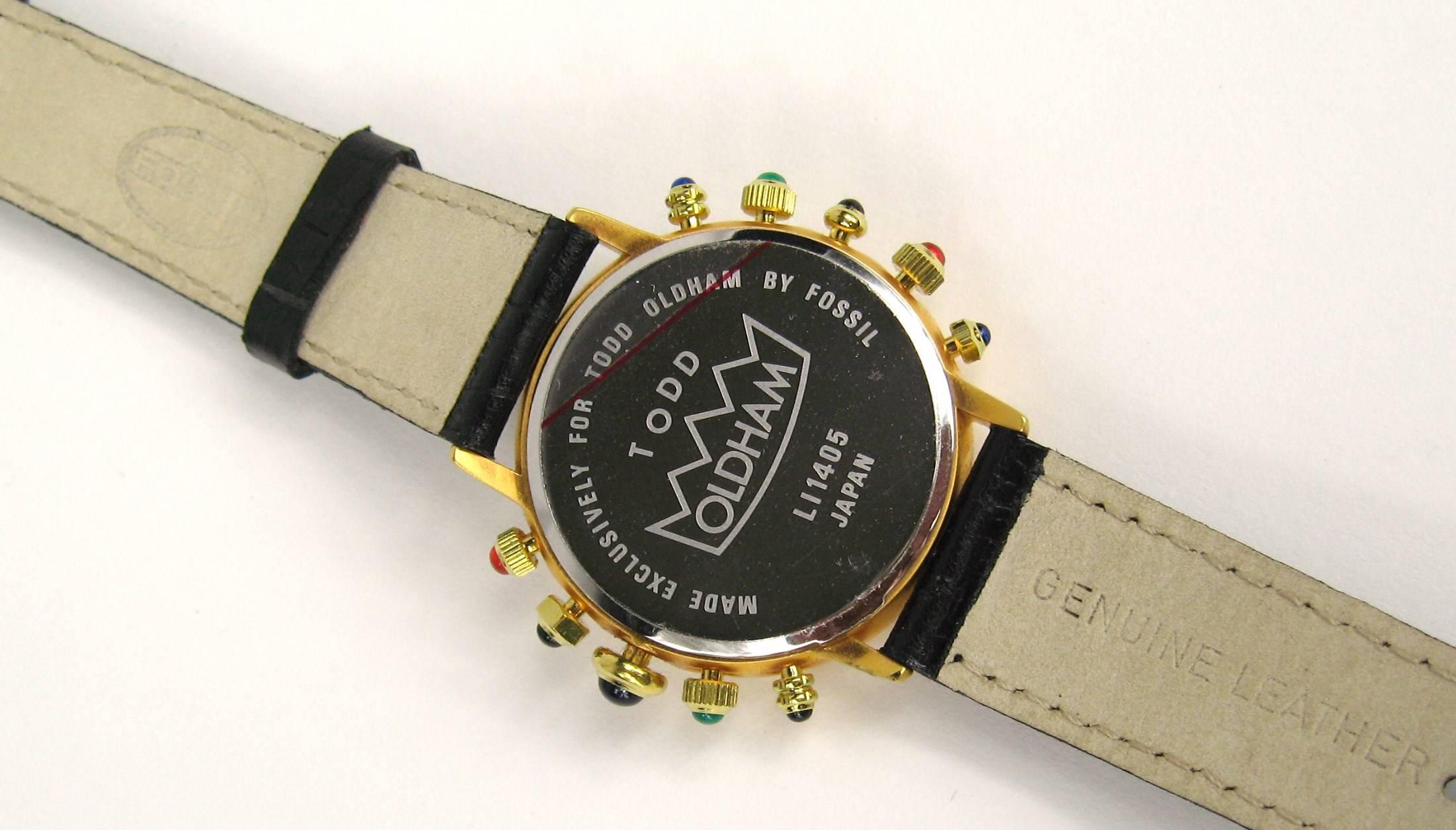 Todd Oldham Stainless Steel Funky Watch New Old Stock  In New Condition In Wallkill, NY