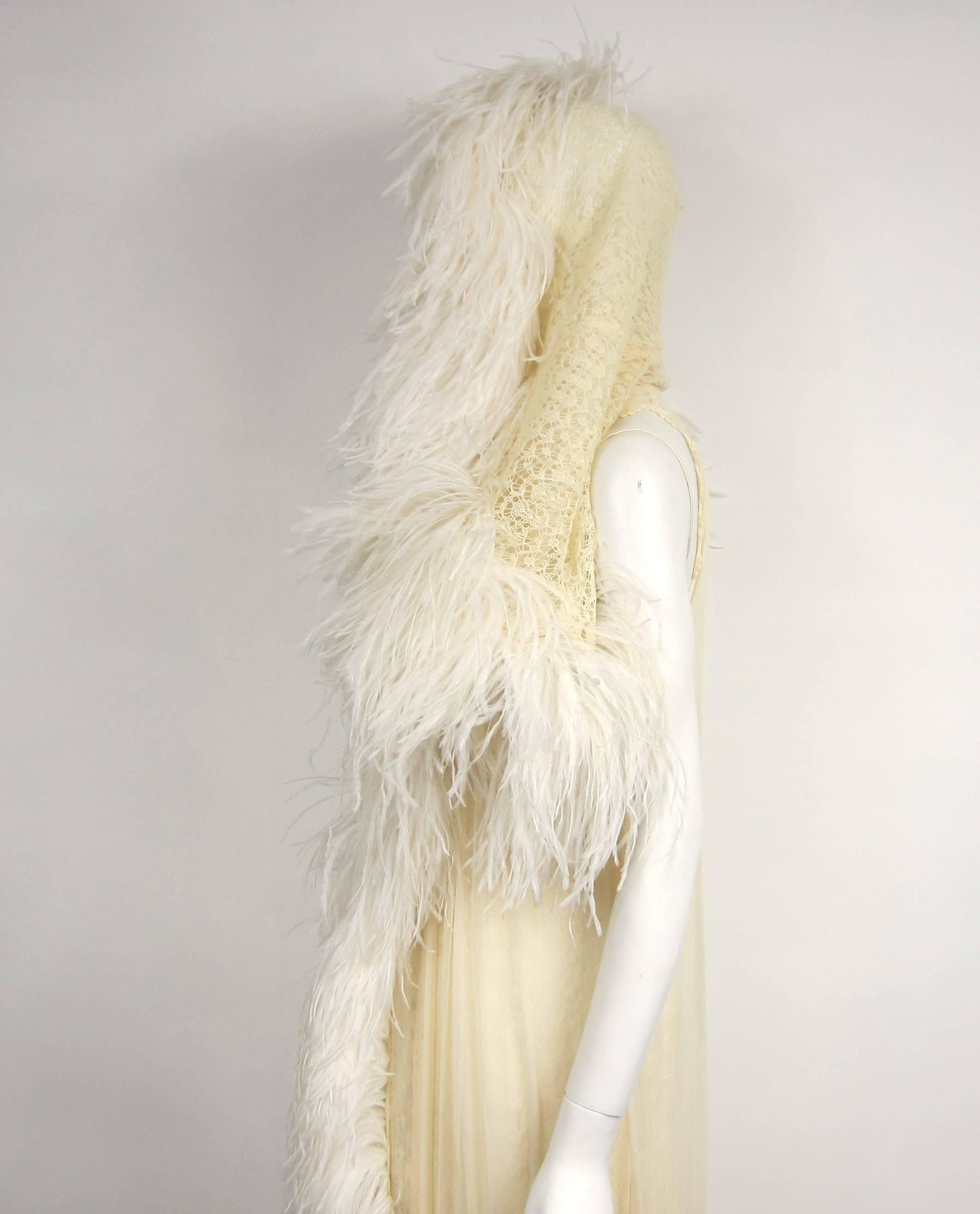 old hollywood feather robe