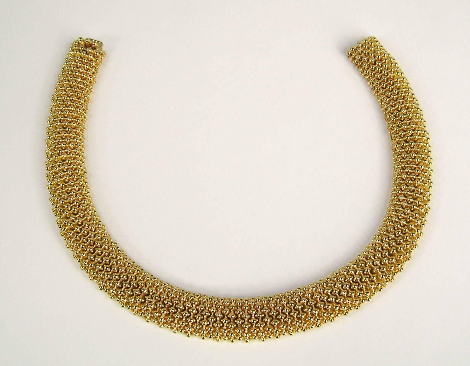 Ciner Gold Tone  Choker Necklace New Old Stock 1980s  In New Condition In Wallkill, NY