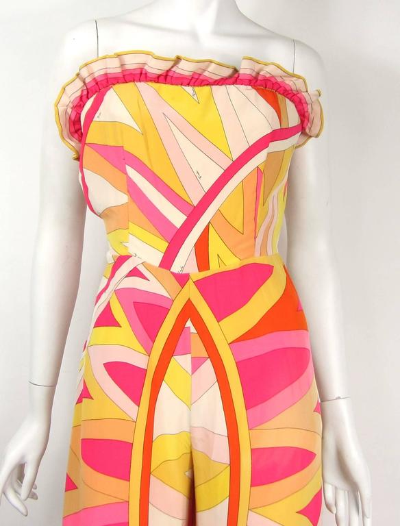 c1966 Black Silk Emilio Pucci Plunged Jumpsuit – Shrimpton Couture