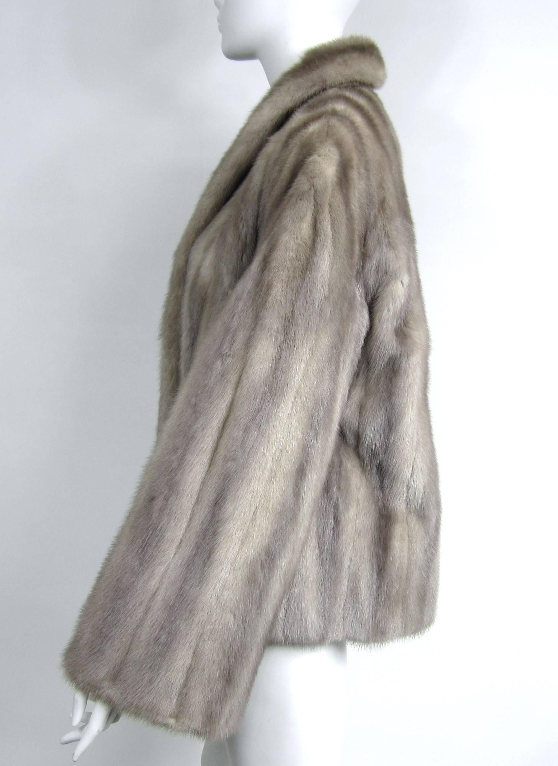 grey mink coat