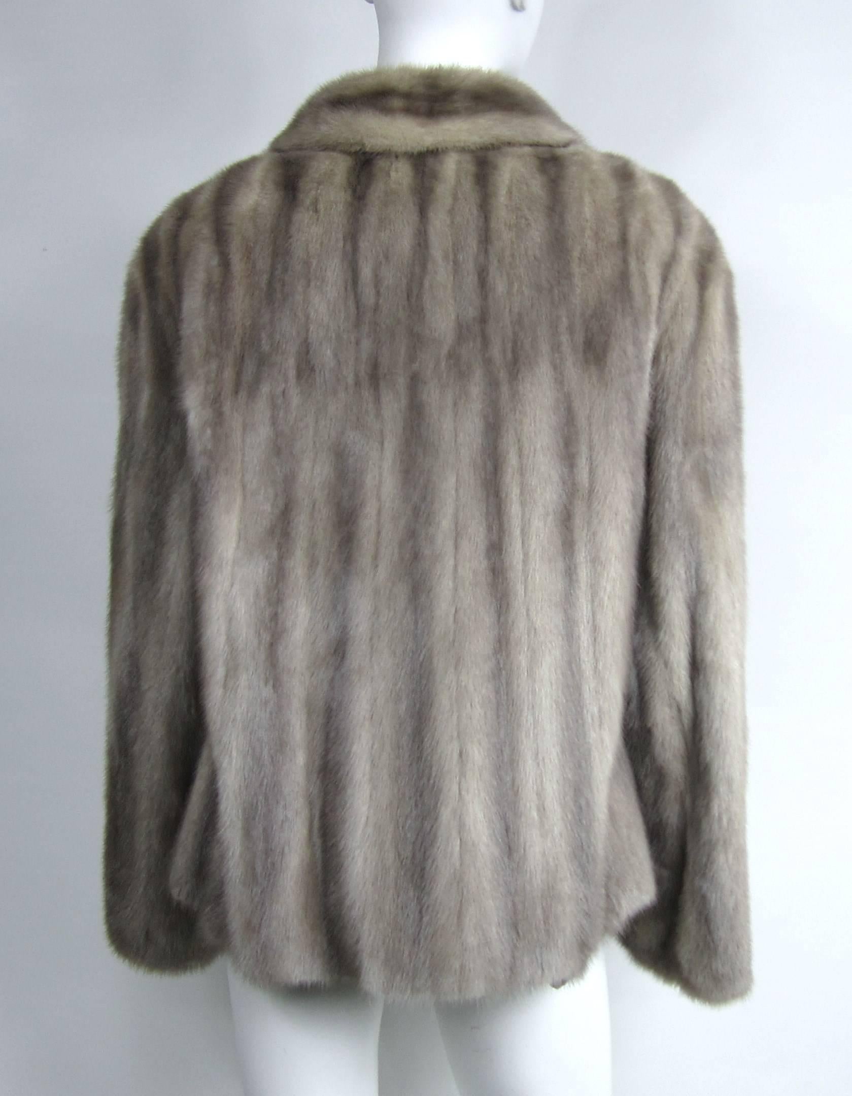 gray mink coat