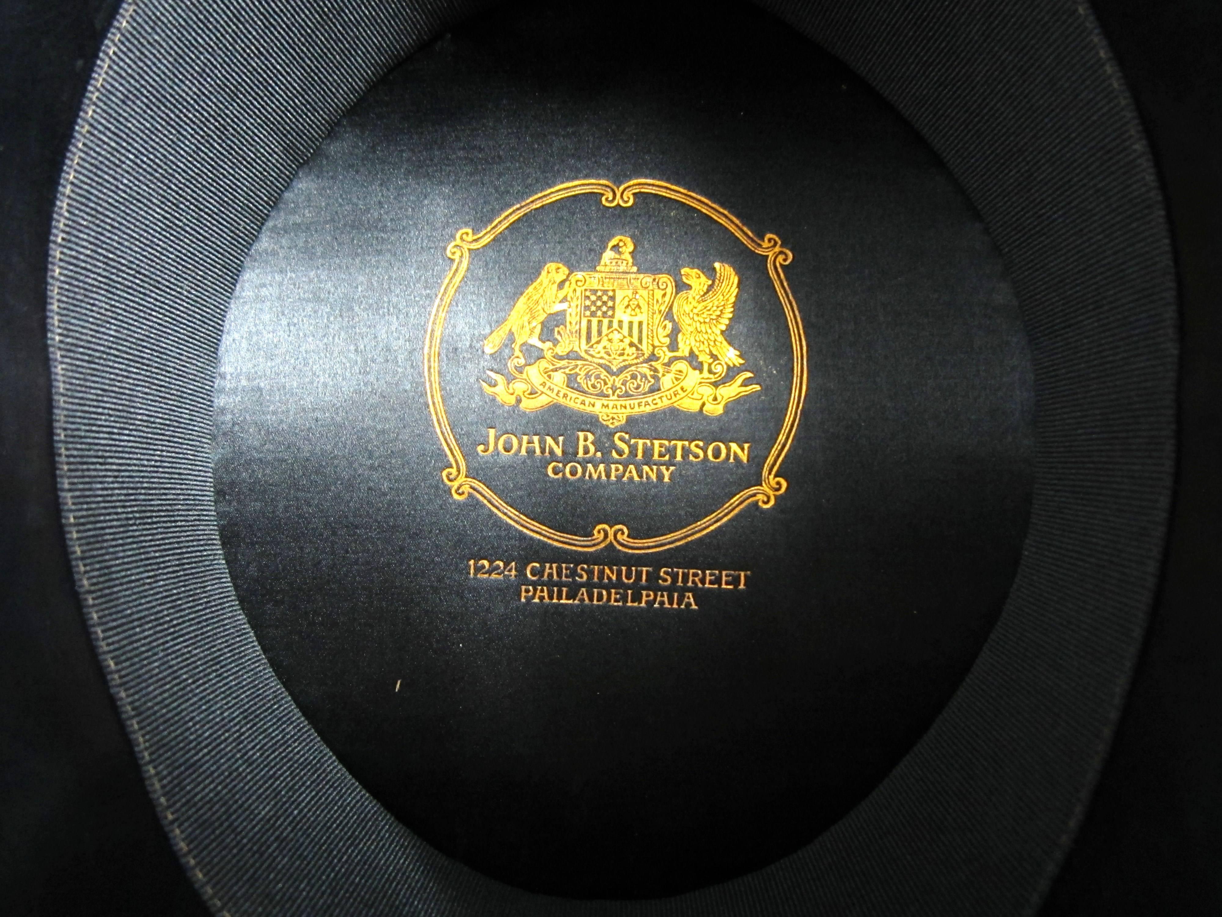 Vintage Stetson Black TOP HAT with Box  In Excellent Condition In Wallkill, NY