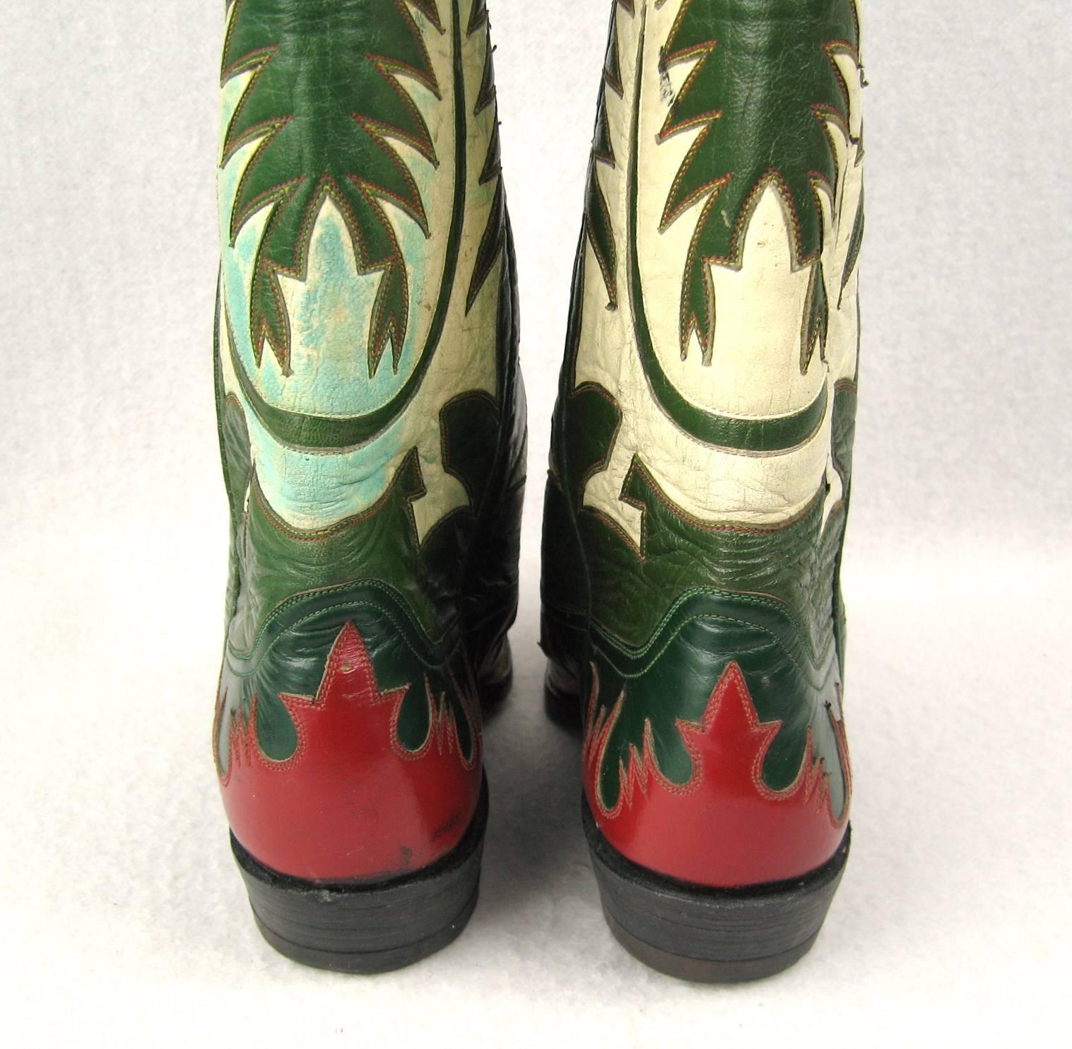 green cowboy boots