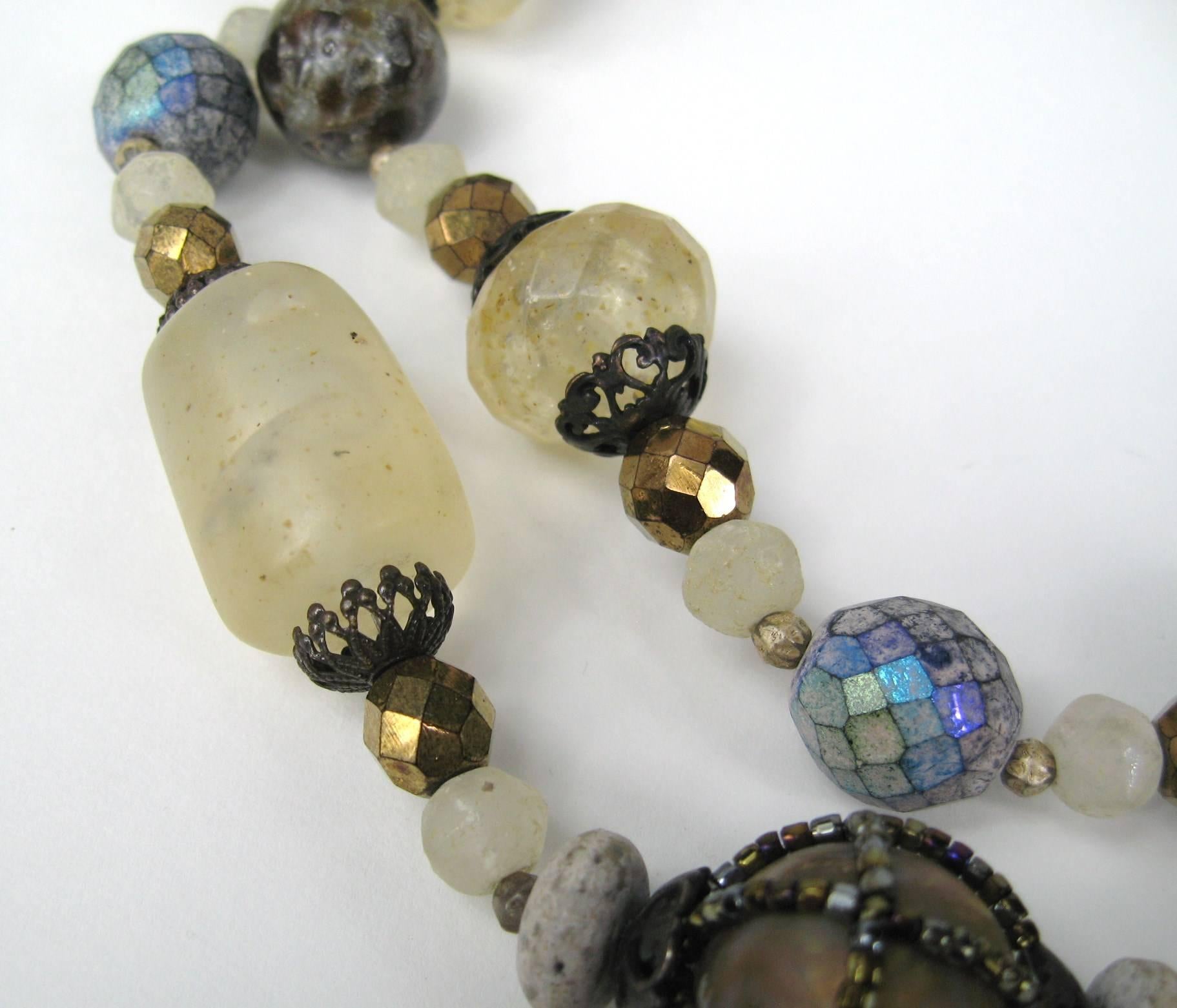 GIORGIO ARMANI beaded Necklace New, Never worn  1990s  In New Condition For Sale In Wallkill, NY