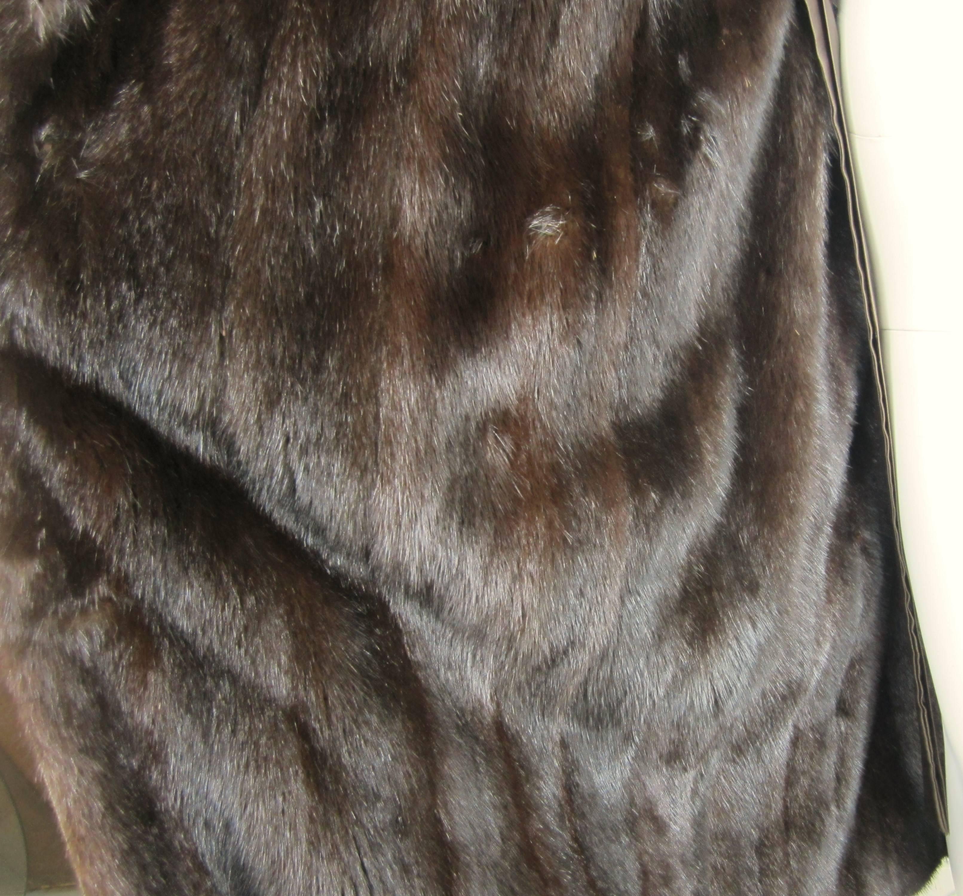 Stunning Winter Mink Iined Women's Trench Coat Medium Large  4