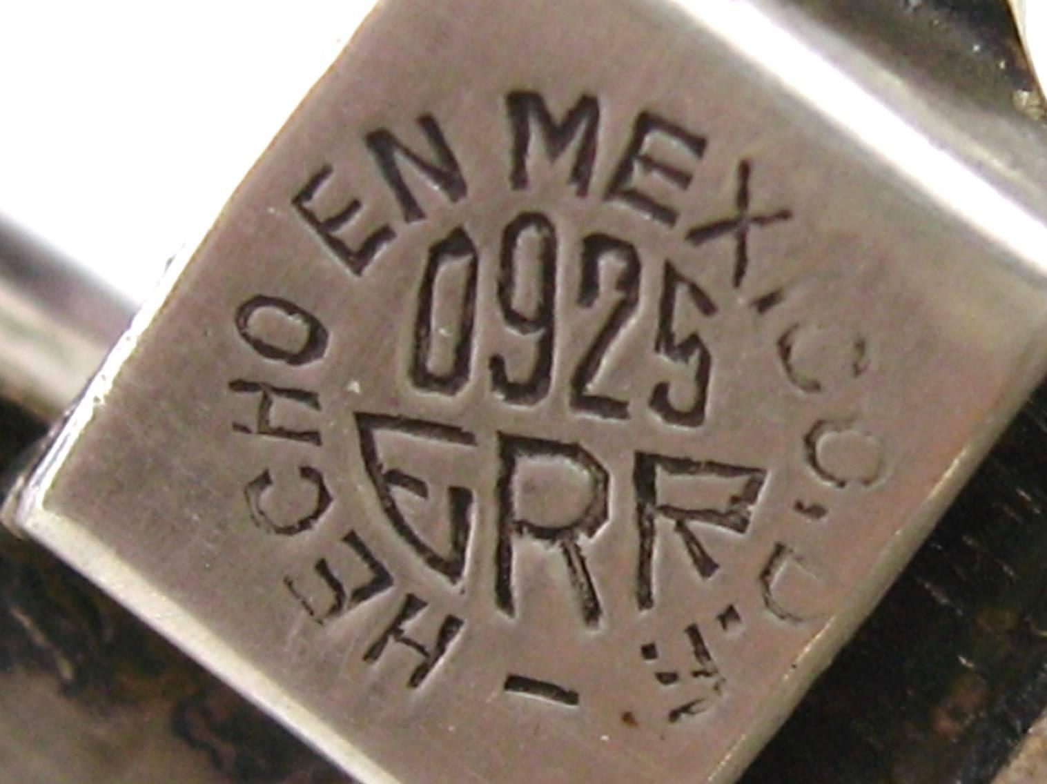 Mexikanisches Sterlingsilber-Armband Amethyst Aztec Face Maske im Angebot 1