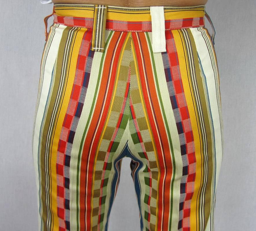 Women's  Wrangler Funky Hippie Striped Pants 1960s, New Never Worn  For Sale