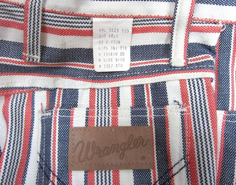 1960s Wrangler Hippie Striped Jeans New, Never worn USA For Sale at ...