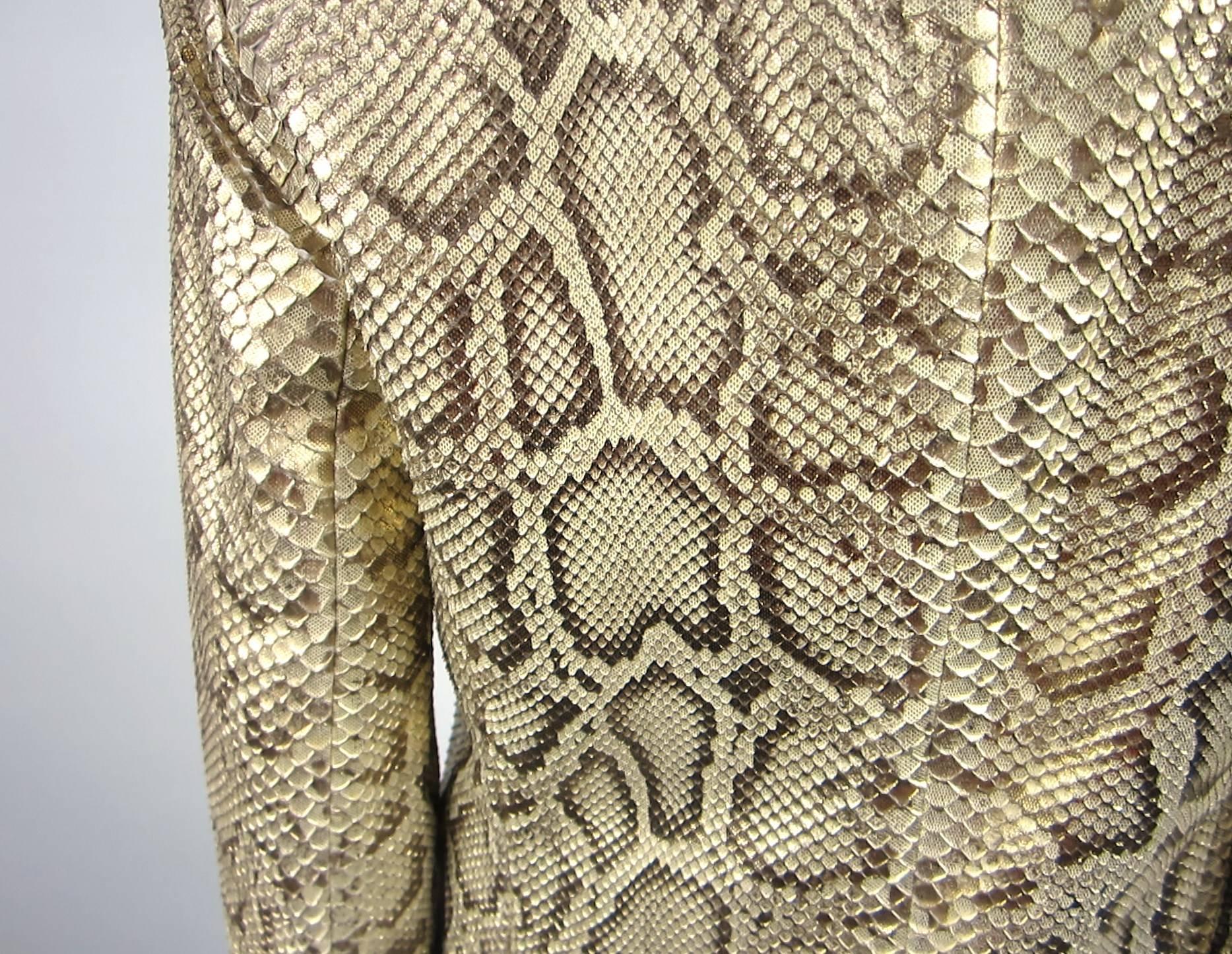 1980s Bill Blass Snakeskin Jacket New, Never worn  In Excellent Condition In Wallkill, NY