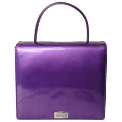 Purple Calf Leather Escada 1990s Handbag New, never used
