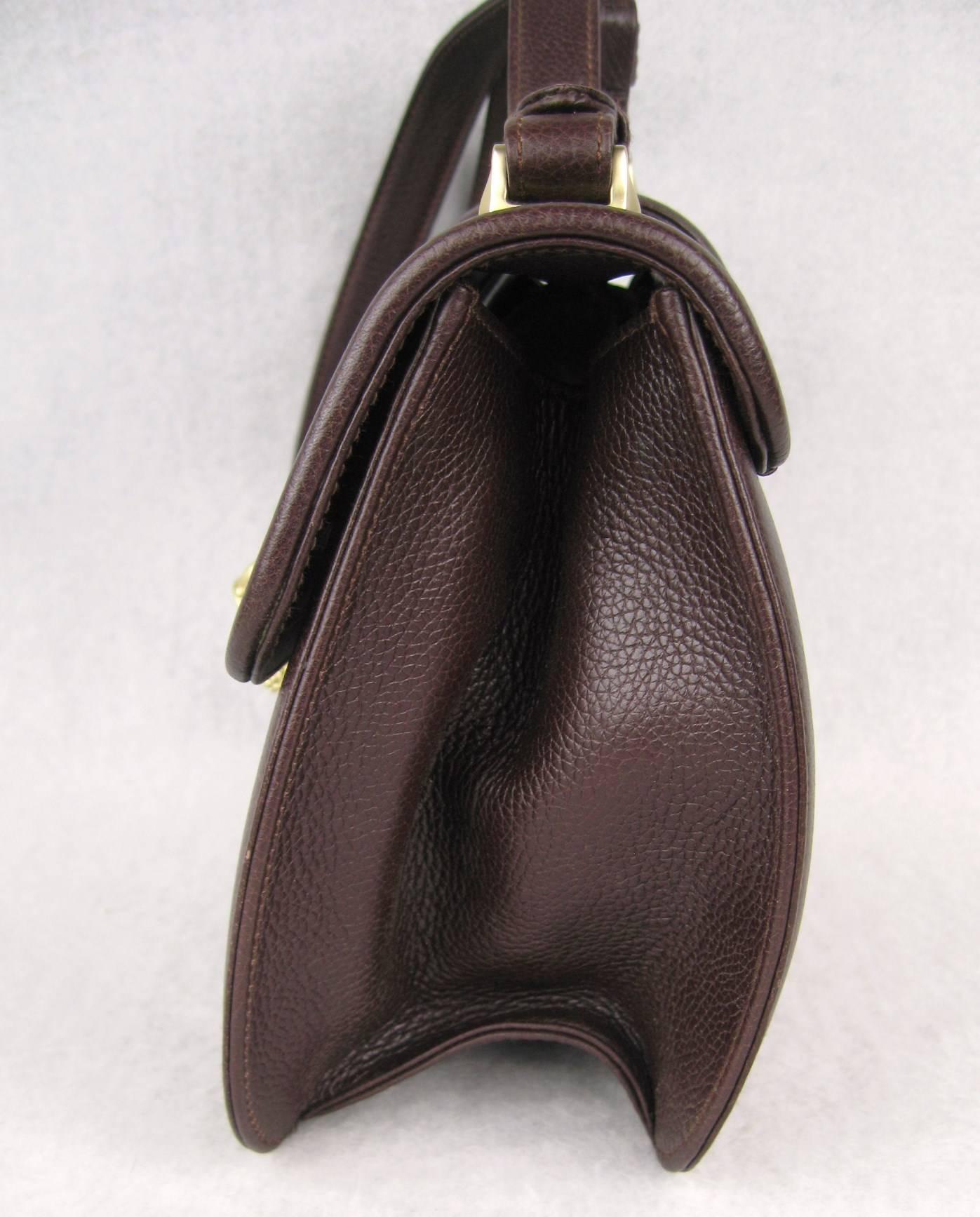 1995 BARRY KIESELSTEIN CORD Brown Lux Leather Mini Handbag Never Used  In New Condition In Wallkill, NY