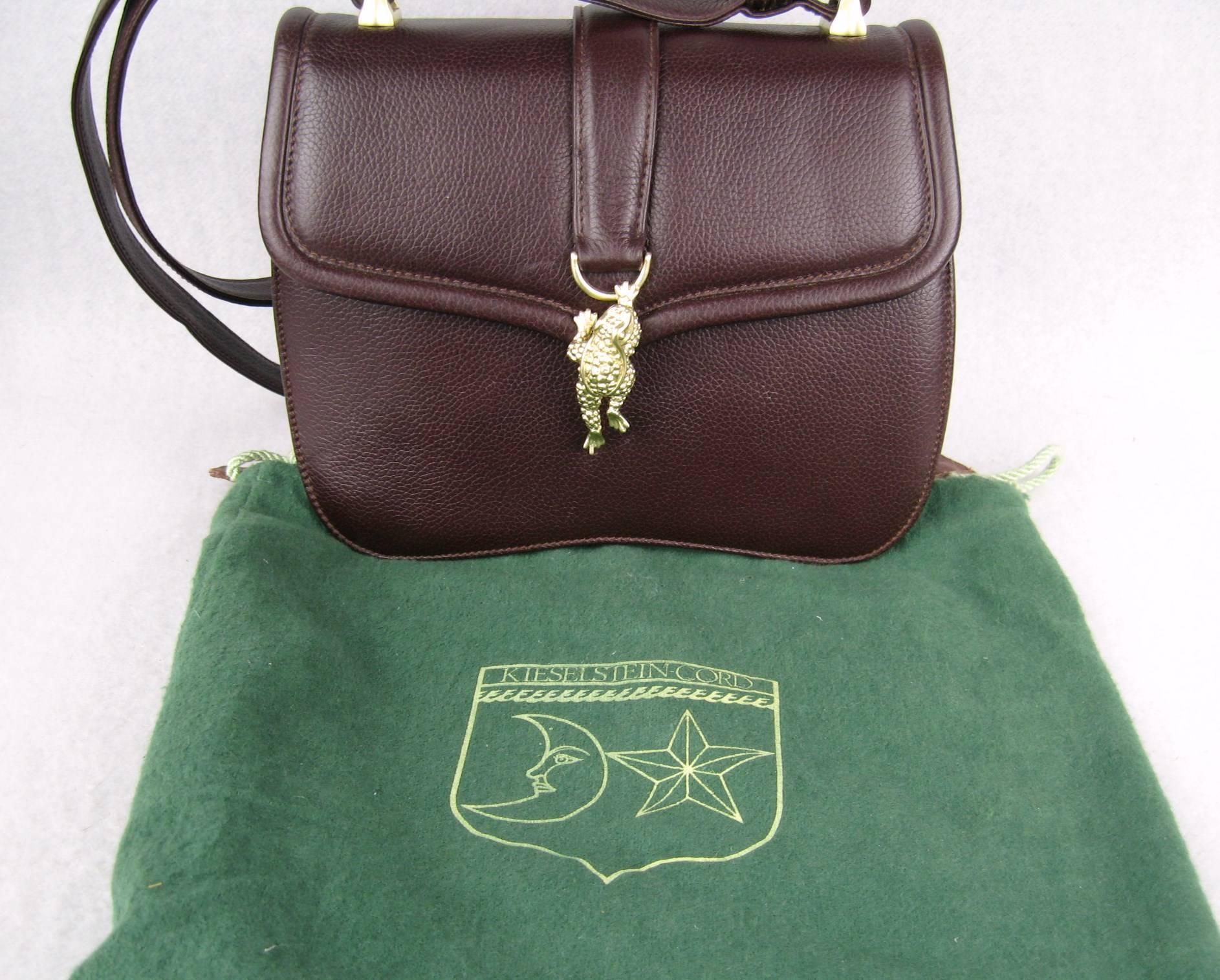 1995 BARRY KIESELSTEIN CORD Brown Lux Leather Mini Handbag Never Used 1