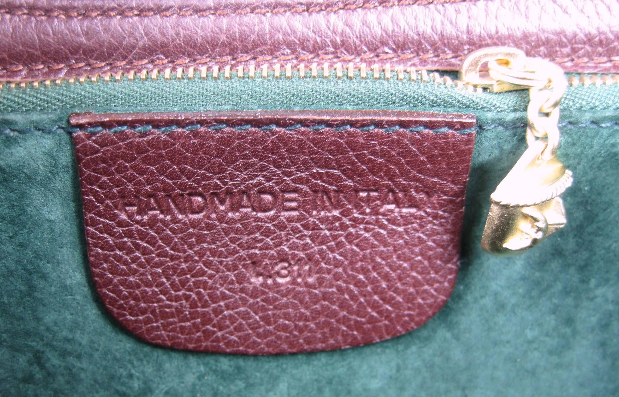 1995 BARRY KIESELSTEIN CORD Brown Lux Leather Mini Handbag Never Used  5