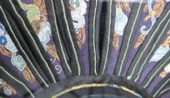 Antikes chinesisches besticktes gerahmtes Seidenkragen