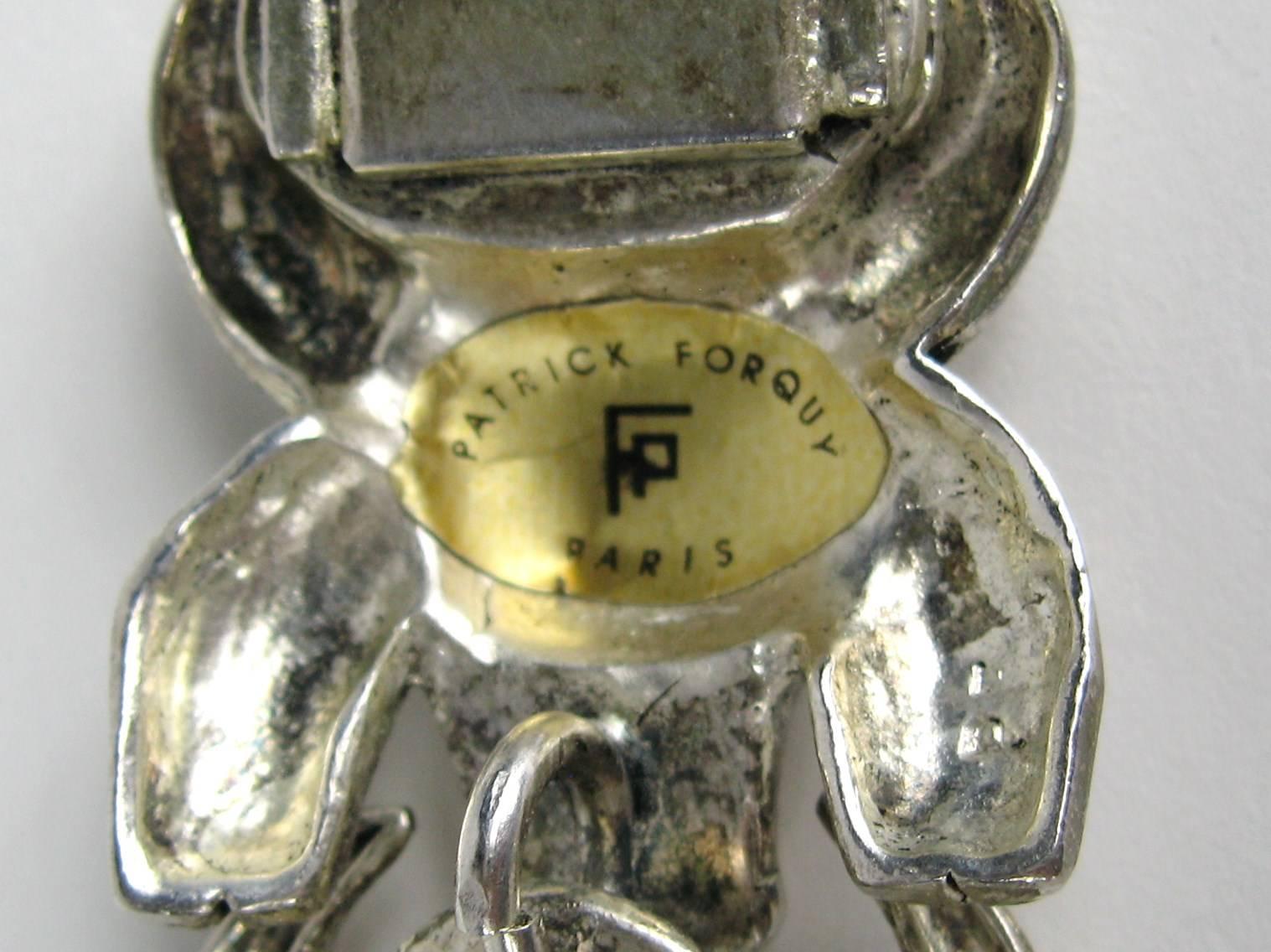 Patrick Forguy Paris Sterling Silver Bull Link Bracelet 3