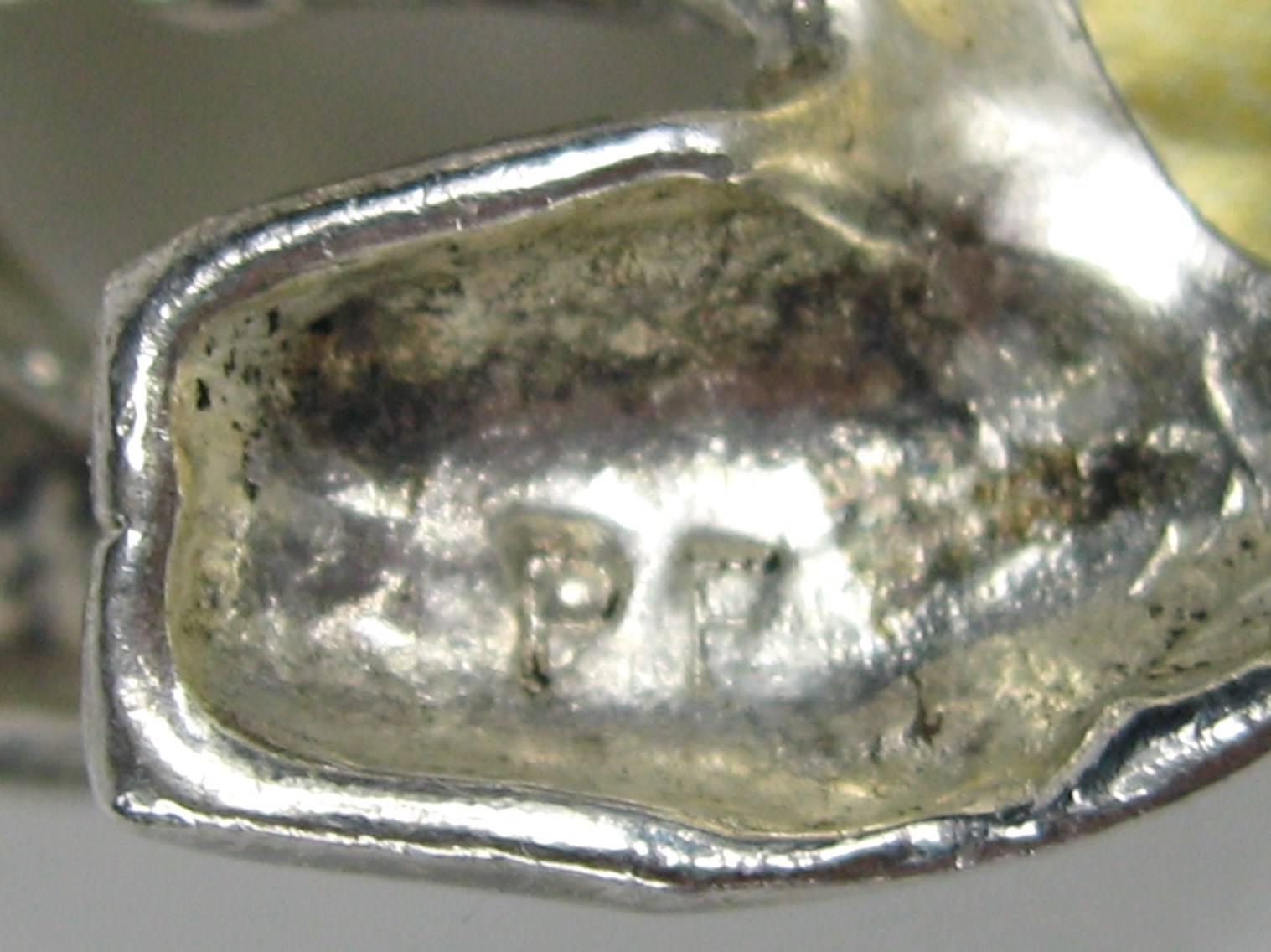 Patrick Forguy Paris Sterling Silver Bull Link Bracelet 4