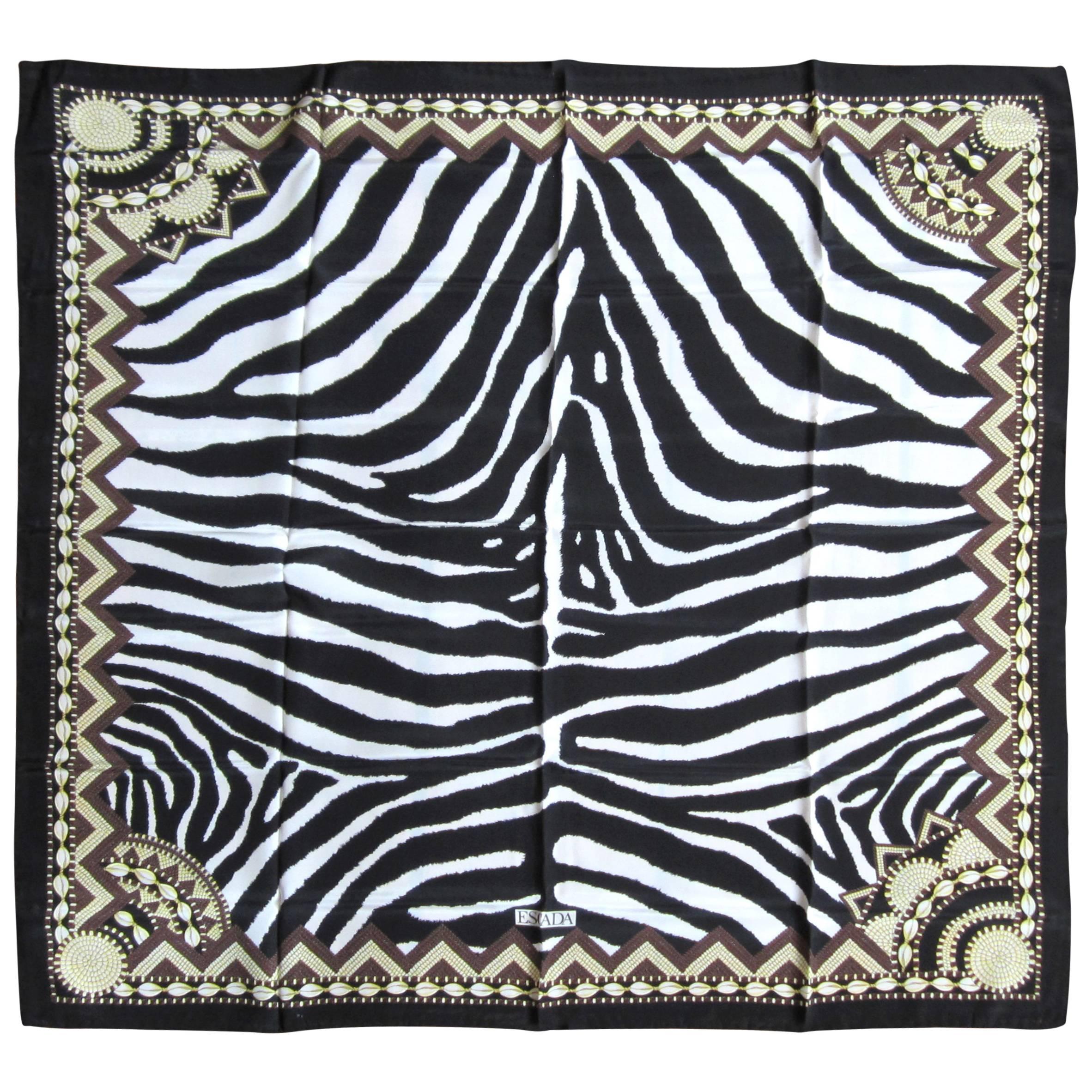 100% Silk Scarf – Black And White Paisley Polka Dot Print, Bohemian Style, Lightweight Satin