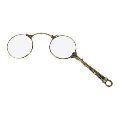 Antique 14k Gold lorgnette handle opera glasses