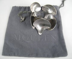Alexander McQueen "Petal" Necklace Hammered Metal Never worn