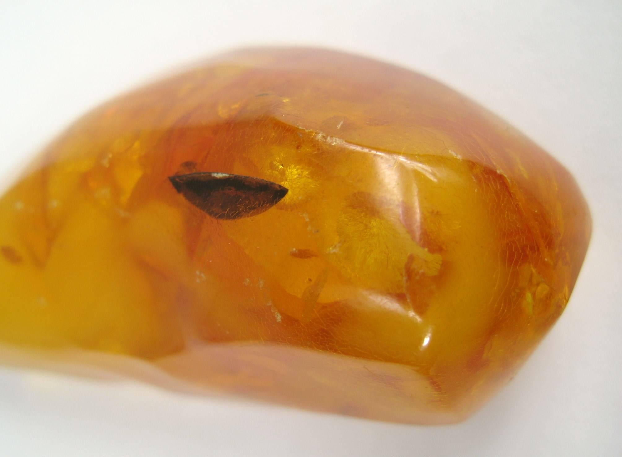  Sterling Silver Butter Scotch Amber Pendant 3 Inch  For Sale 1