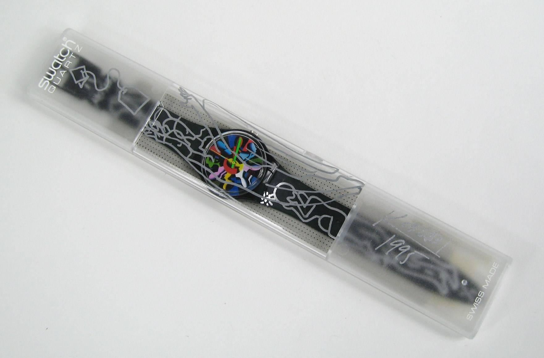 Swatch Zwölf Apostel  Uhr, handsigniert von Kostabi, 1995, neu, nie getragen, handsigniert im Angebot 6