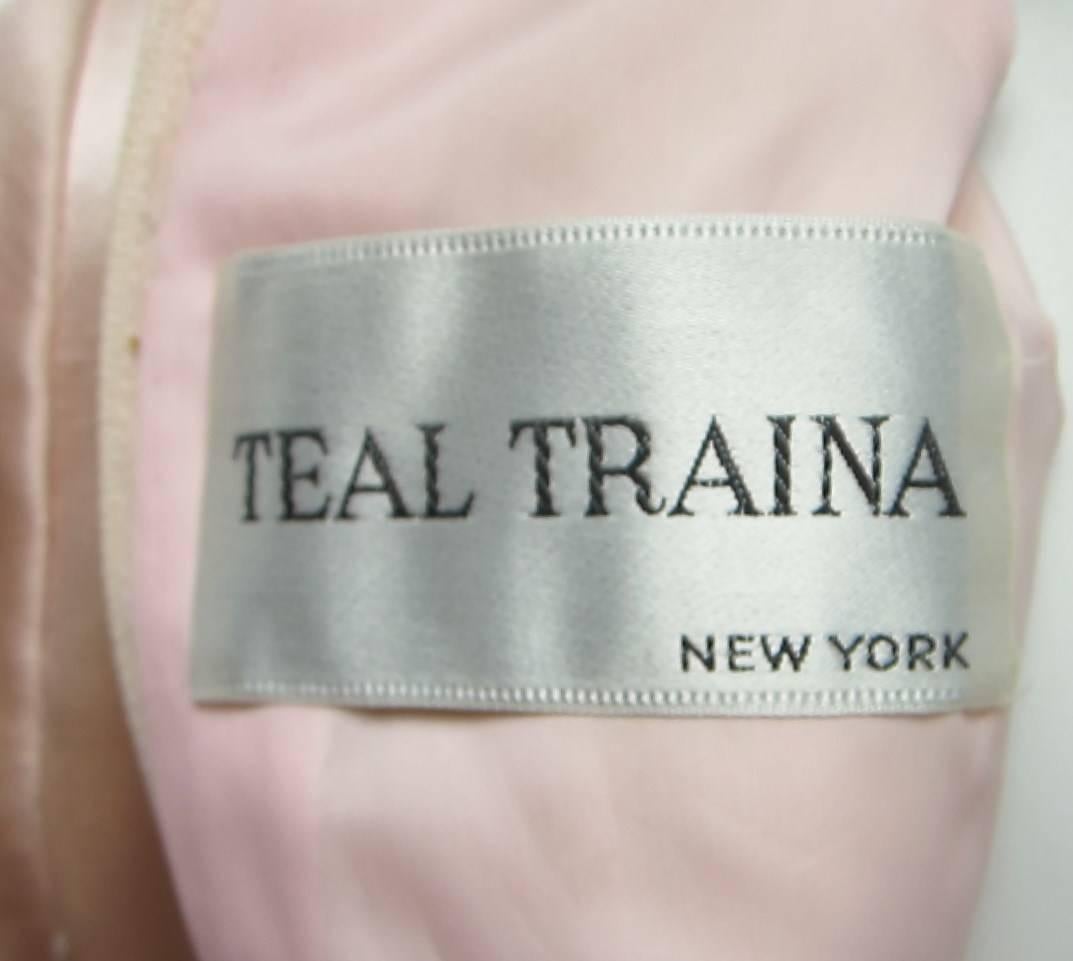  1960s Teal Trania Silk Dupioni  Dress Never Worn With Tags Deadstock  In New Condition For Sale In Wallkill, NY