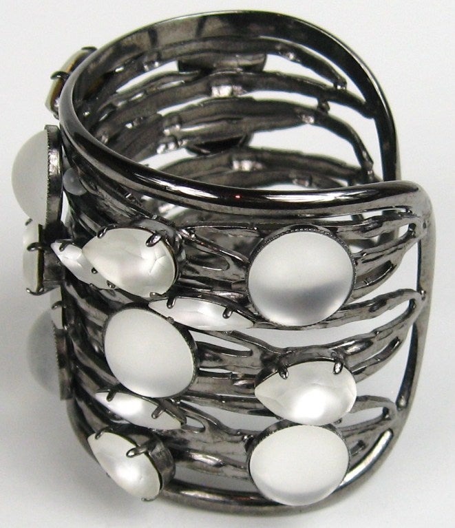 Philippe Ferrandis Caged Cuff Bracelet 1980s  In Excellent Condition For Sale In Wallkill, NY