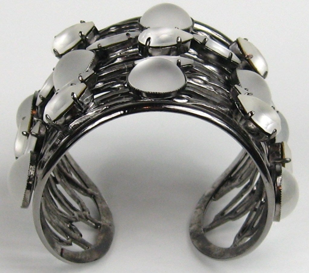 Women's Philippe Ferrandis Caged Cuff Bracelet 1980s  For Sale