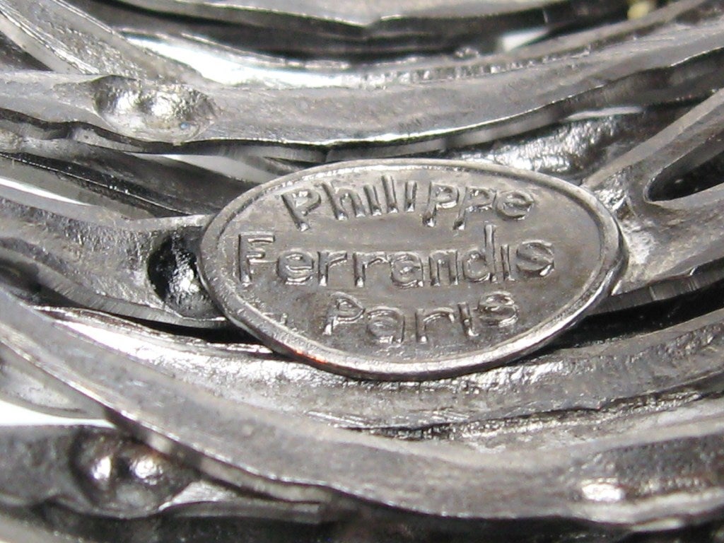 Philippe Ferrandis Caged Cuff Bracelet 1980s  For Sale 2