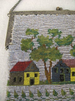 1920s Folk art americana Beaded Flapper bag