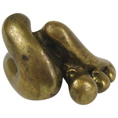 Pal Kepenyes Modernist Bronze Brutalist Ring Mid Century 