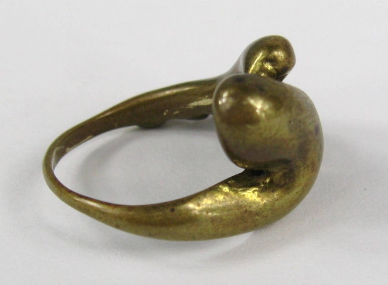 Vintage 60’s Modernist Brass Ring Pal Kepenyes Era 6.5 main image 1