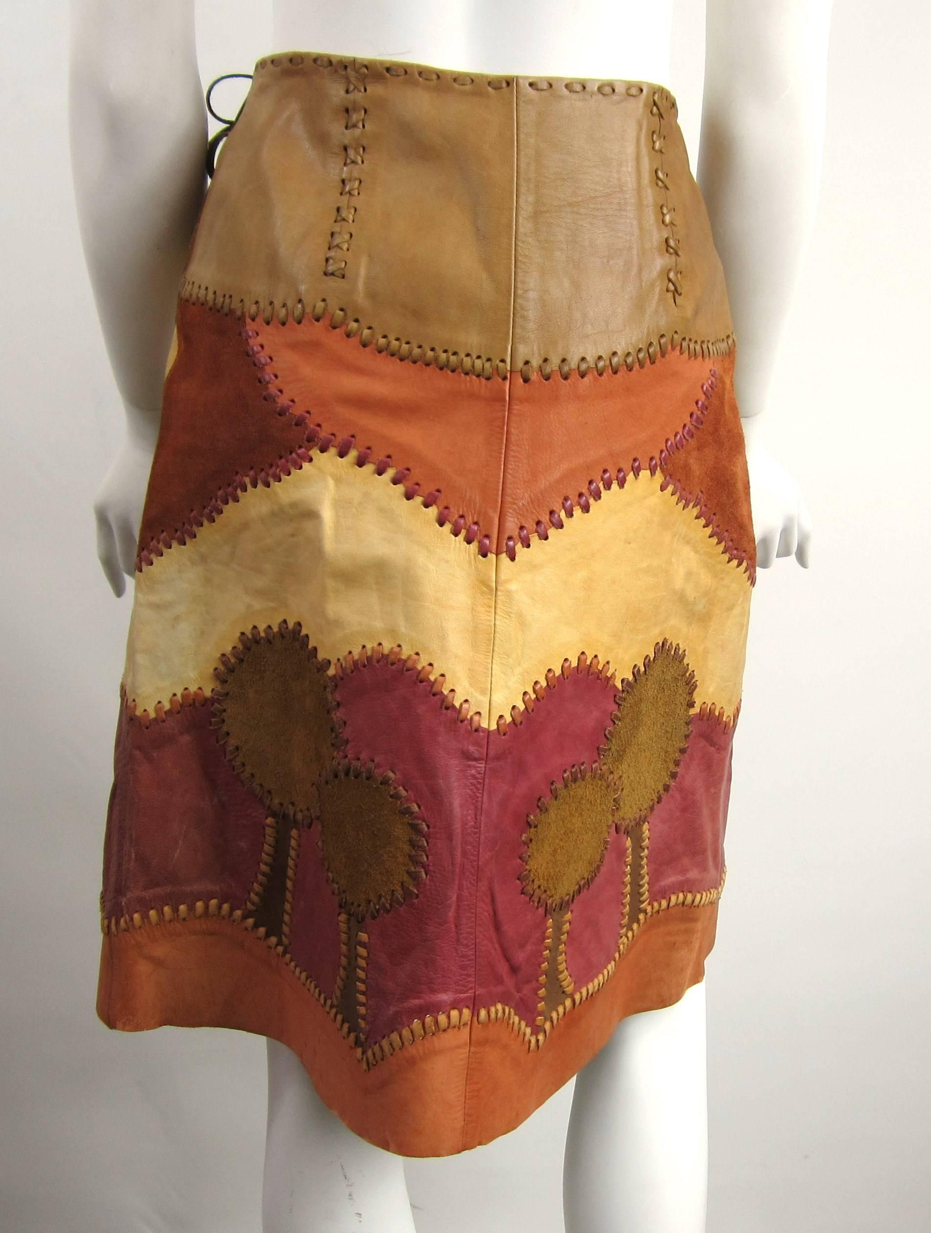 leather festival skirt
