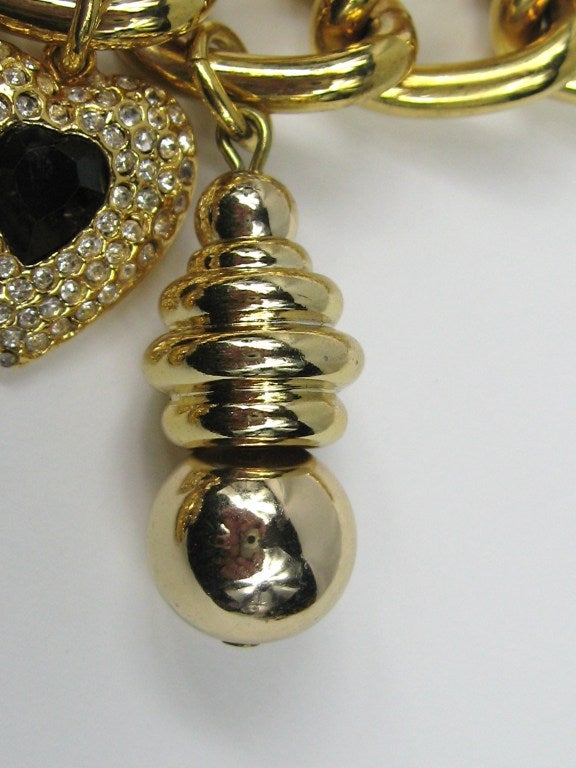 Women's Karl Lagerfeld Chunky Charm Necklace 1990s Never Worn