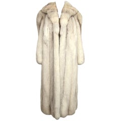 Stunning Full Length Silver Fox Coat