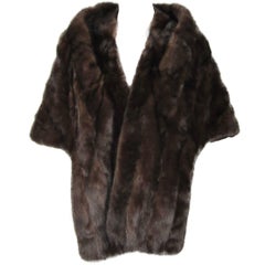 Vintage Dark Ranch Mink 1960s Stole - shawl