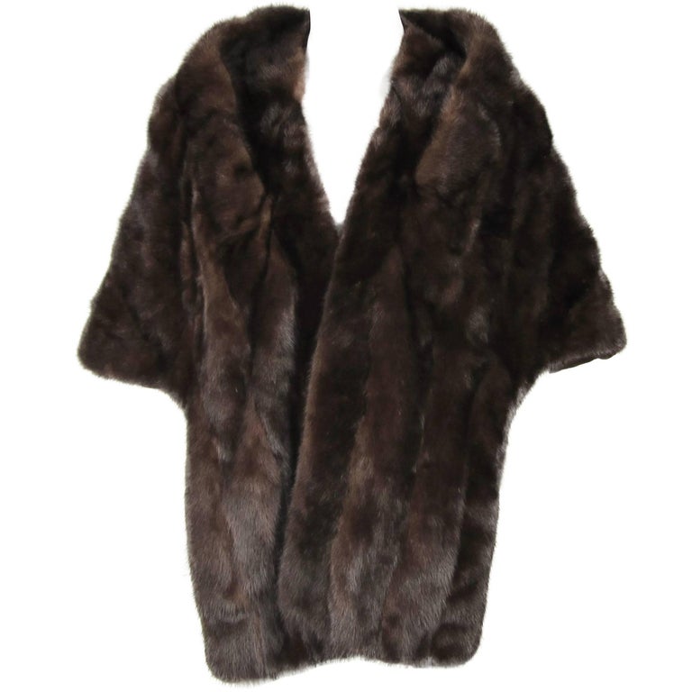 Vintage Dark Ranch Mink 1960s Stole shawl at 1stDibs