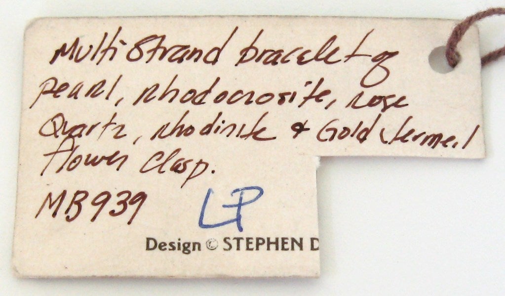Stephen Dweck Gold Wash Sterling Silver Multi Strand Bracelet 1980S  For Sale 2