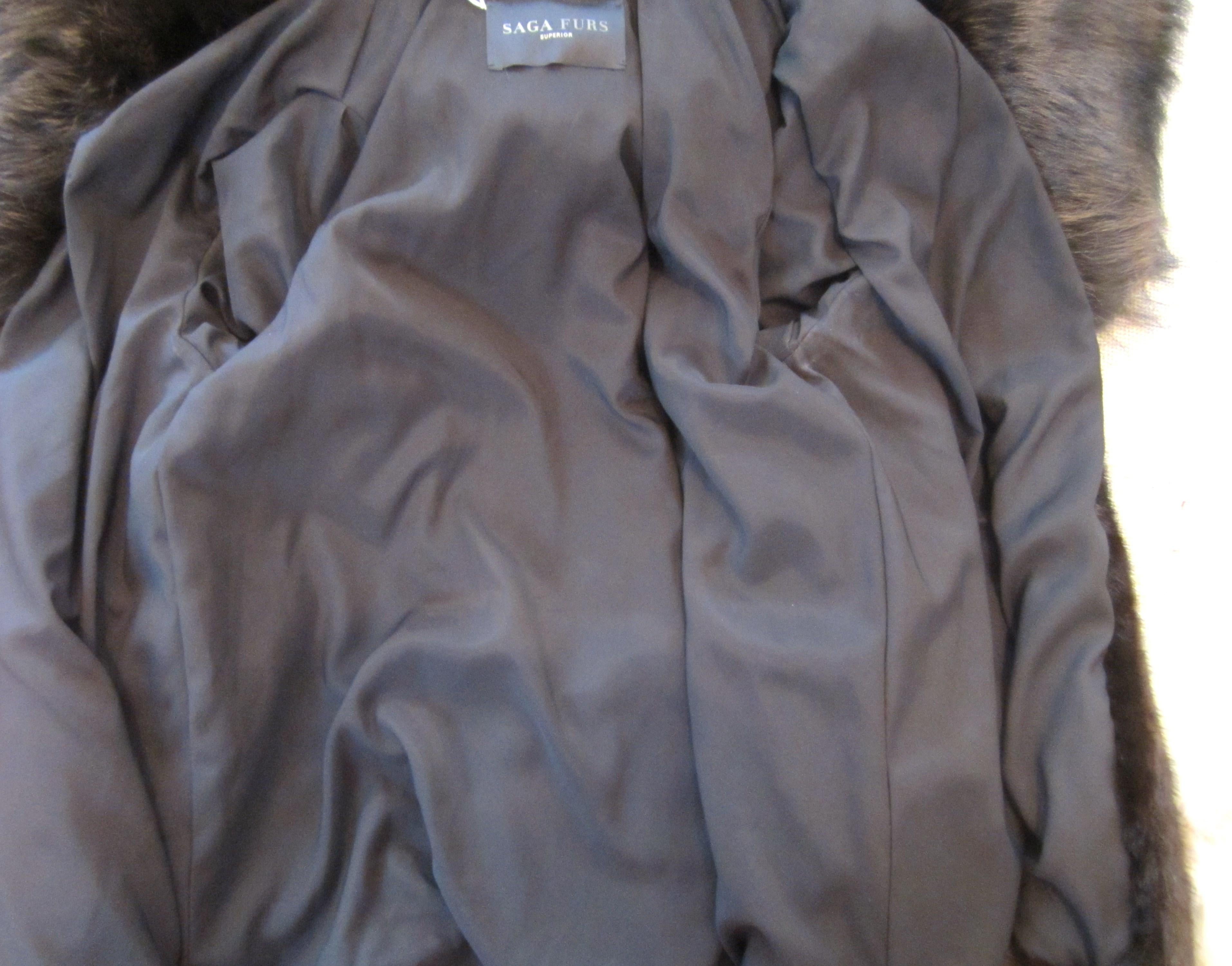 Stunning Mink Coat w/ Oversized Fox Collar Hood -Jacket at 1stDibs