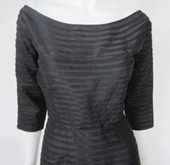 Black fishtail Dress 1950s Vintage Ben Reig