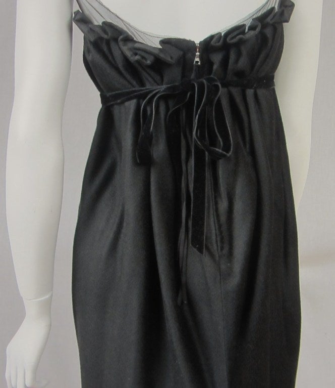 Black Marc Jacobs Cashmere Baby Doll Dress 1990s For Sale
