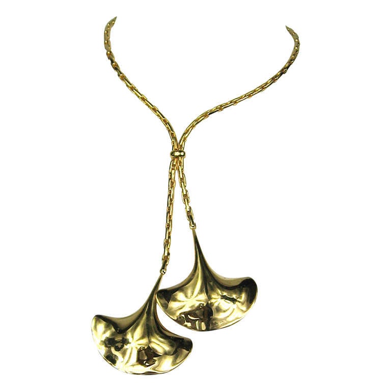 Robert Lee Morris Necklace Double String Ray Lariat 1990s  For Sale