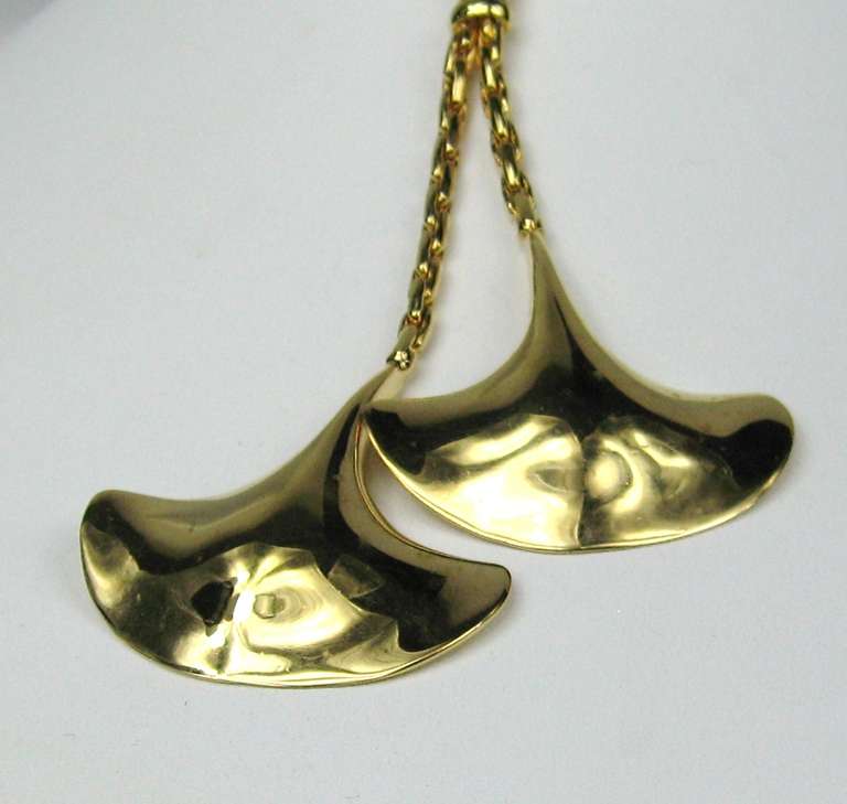 Robert Lee Morris Necklace Double String Ray Lariat 1990s  In New Condition For Sale In Wallkill, NY