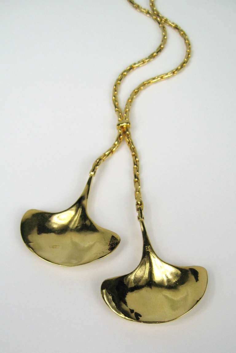 Women's Robert Lee Morris Necklace Double String Ray Lariat 1990s