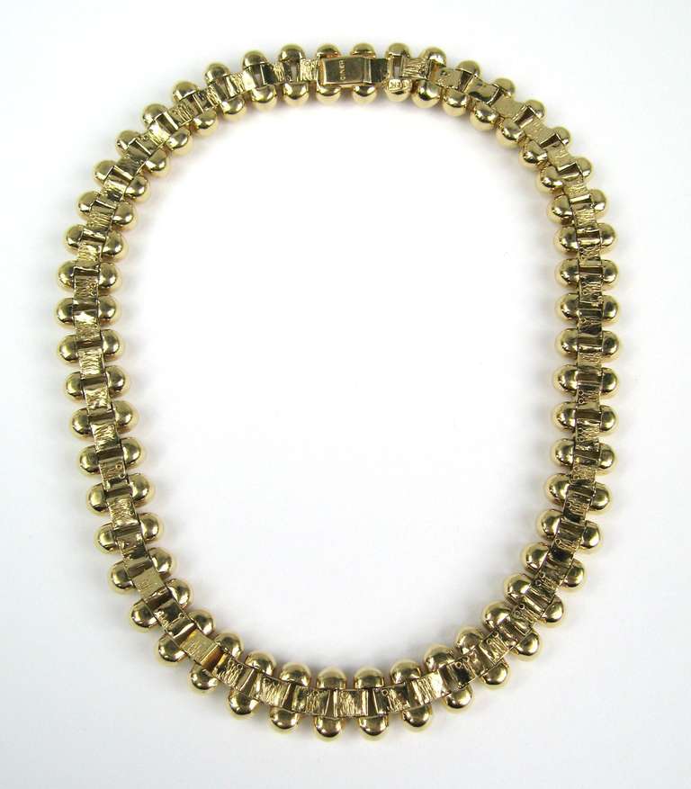 Brilliant Cut Ciner Swarovski Necklace Crystal Encrusted Gold tone 1990s For Sale