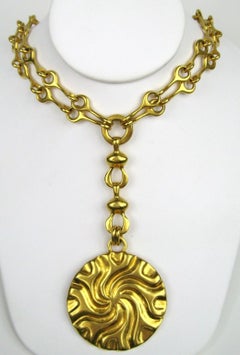 Robert Lee Morris Necklace  Large Disc 1990s RLM