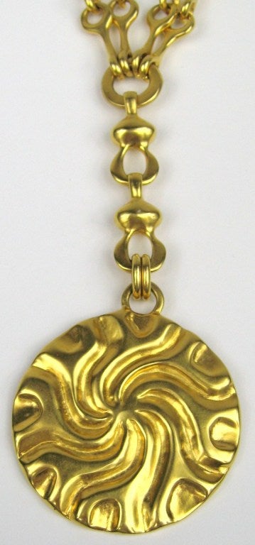Halskette von Robert Lee Morris  Große Scheibe 1990er Jahre RLM Damen im Angebot