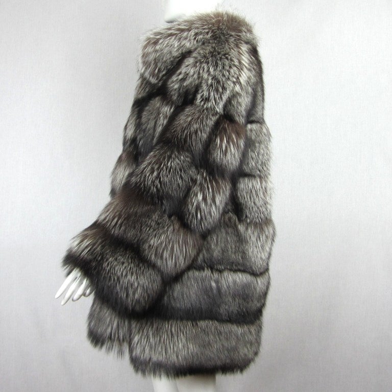 Women's or Men's ESCADA RUSSIAN Silver Fox Oversized Jacket Coat  For Sale