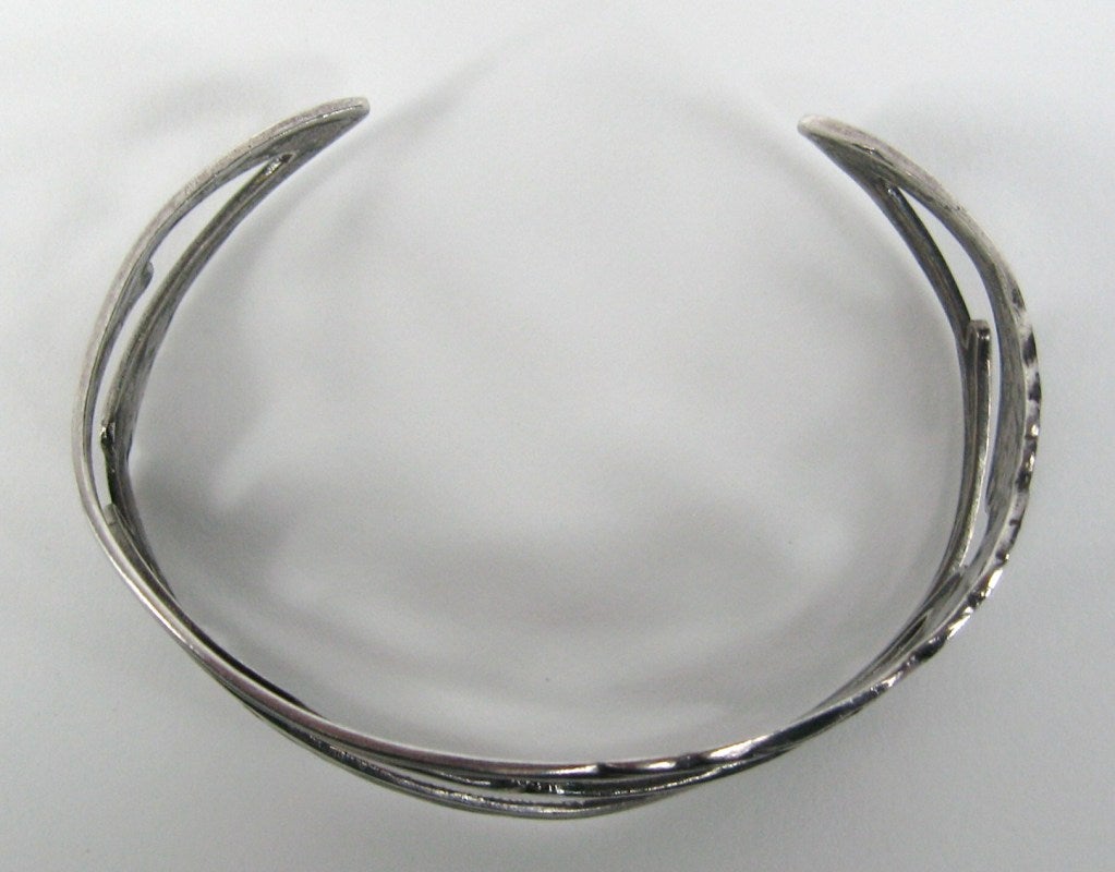 Women's Antique Art Nouveau Sterling Silver Estate Jewelry Bracelet 